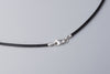 Genuine Leather Cord With Silver Clasp - Norse Wolves