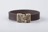 Brown Leather Strap With Bronze Clasp | Make Your Own Viking Bracelet - Norse Wolves