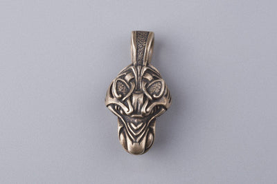 Wolf Fenrir Bronze Pendant - Norse Wolves