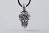 Wolf Fenrir Silvered Bronze Pendant - Norse Wolves