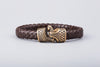 Leather Bracelet with Bronze Dragon Claw
