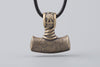 Thor’s Hammer Bronze Pendant - Norse Wolves