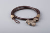 Leather Bracelet with Bronze Thor's Hammer