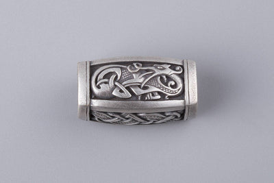 Odin with Ravens/ Fenrir/ Jormungand Silvered Bronze Pendant - Norse Wolves