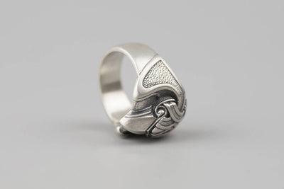 Odin's Raven Silver Ring - Norse Wolves