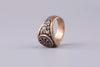 Helm of Awe Bronze Viking Ring - Norse Wolves