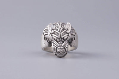 Wolf Fenrir Silver Ring - Norse Wolves