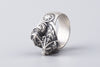 Scoll and Hati Wolves Silvered Bronze Ring - Norse Wolves
