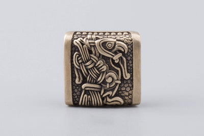 Odin's Raven Munin Bronze Bead | Make Your Own Viking Bracelet - Norse Wolves