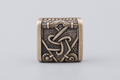 Triquetra Bronze Bead | Make Your Own Viking Bracelet - Norse Wolves