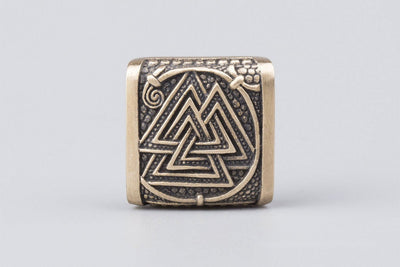 Valknut Bronze Bead | Make Your Own Viking Bracelet - Norse Wolves