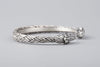 Viking Silver Bracelet with Wolves Heads - Norse Wolves