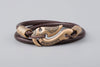 Leather Bracelet with Maori Bronze Hook Hei Matau - Norse Wolves