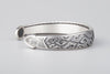 Silver Bracelet with Traditional Maori Pattern - Norse Wolves