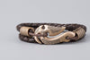 Leather Bracelet with Maori Bronze Hook Hei Matau - Norse Wolves