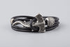 Leather Bracelet with Maori Silvered Bronze Hammerhead Shark - Norse Wolves