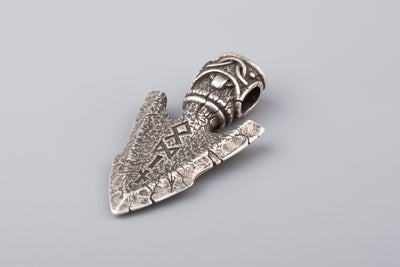 Odin's Spear Gungnir Silvered Bronze Pendant
